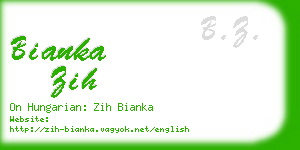 bianka zih business card